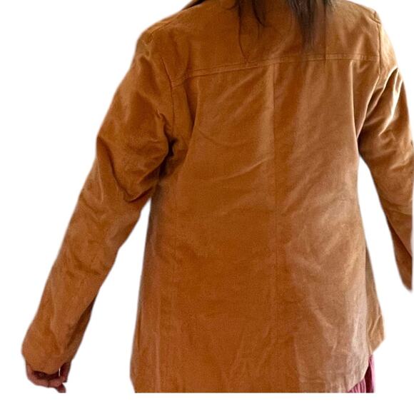 Vintage 70s Mcgregor Camel Tan Corduroy Ribbed Collar Button Jacket 44 Jacket - Picture 5 of 9